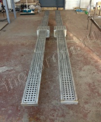 Лотки из нержавеющей стали для молочного комбината